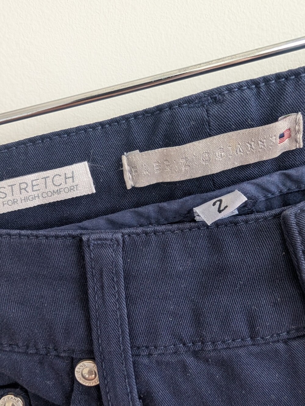 FABRIZIO GIANNI Women’s Stretch For High Comfort Jeans Navy Sz 2 - Picture 3 of 10